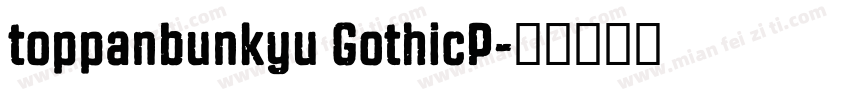 toppanbunkyu GothicP字体转换